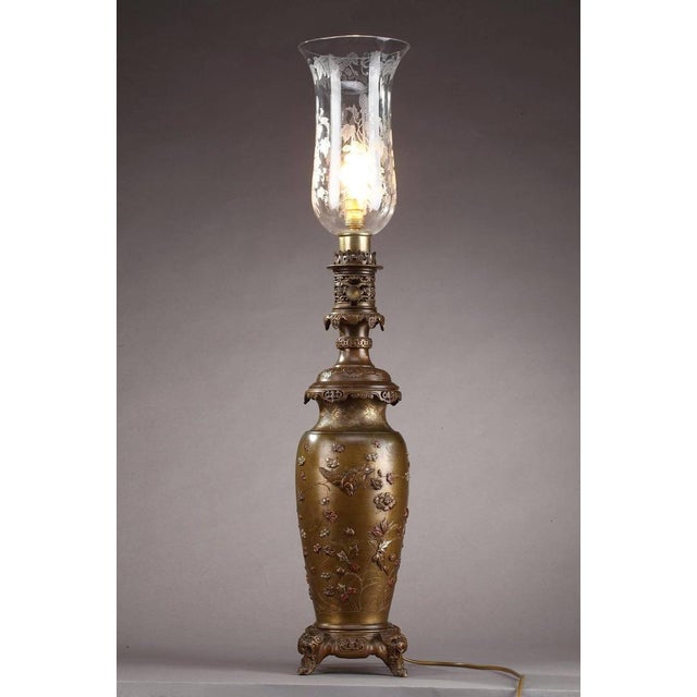Chinese Style Kerosene Lamps with Birds, Set of 2 For Sale - Image 18 of 18