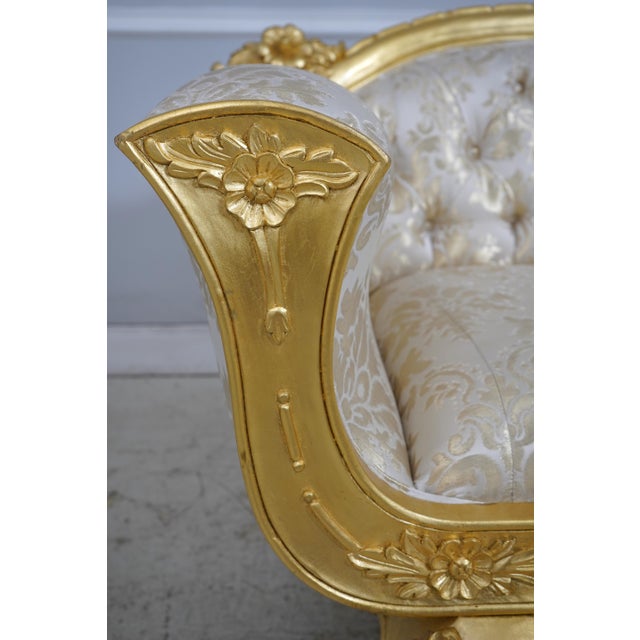 French Baroque Style Giltwood Sofa Settee For Sale - Image 14 of 18