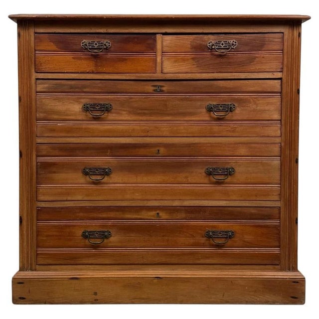 20th Century Rustic English Satinwood Chest of Drawers For Sale - Image 12 of 12