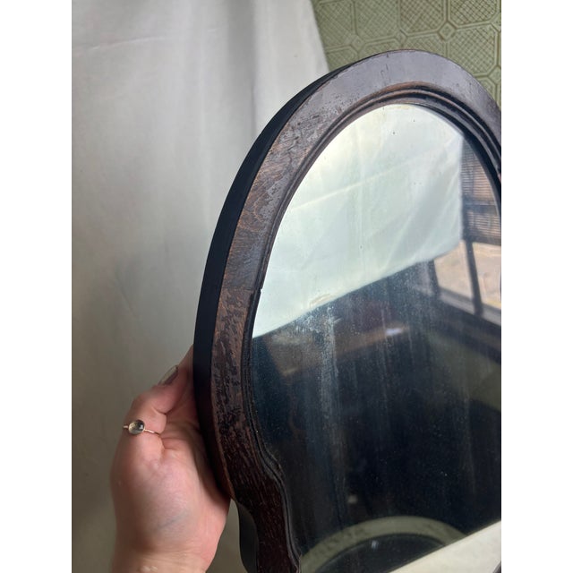 Antique Queen Anne Style Mirror For Sale - Image 4 of 6