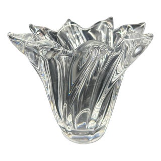 Vintage Crystal Vase, 1970s For Sale