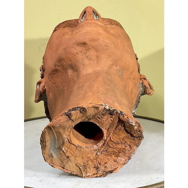 Terra Cotta Head Bust of a Handsome Man For Sale - Image 10 of 13