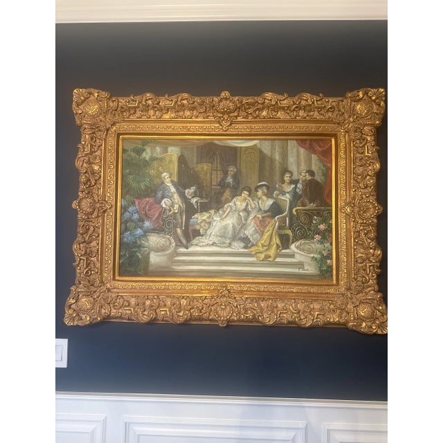 Oil painting on canvas with frame. Will make a great addition to any room.