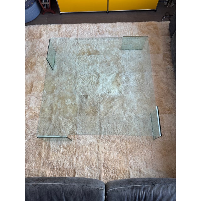 1980s 1980s Fiam Neutra Bent Glass Coffee Table For Sale - Image 5 of 5