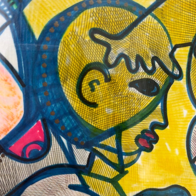 Wood 1990s Gwendolyn Aqui-Brooks Original Mixed Media For Sale - Image 7 of 7