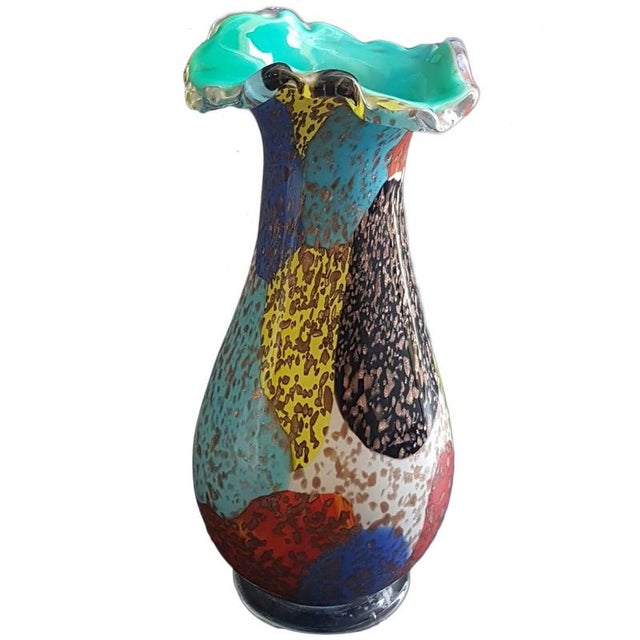 1950s 20th Century Murano Glass Vase with Aventurine by A.Ve.M, Italy For Sale - Image 5 of 5