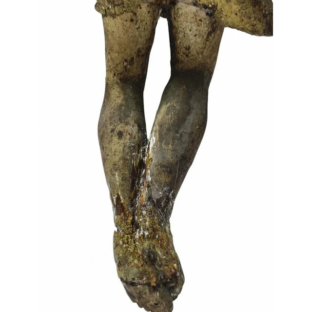 Antique Polychrome Papier Mâché Jesus Crucifix, Italy, 18th Century For Sale - Image 10 of 12