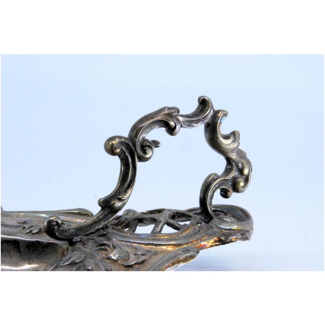 Silver Paddle with Embossed Floral Motifs For Sale - Image 4 of 11