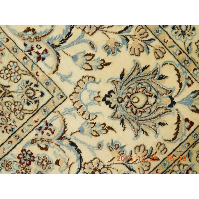 Textile Persian Wool & Silk Rug - 6'10"x 6'10" For Sale - Image 7 of 10