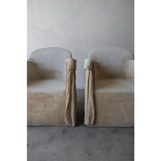 Draped Plaster and Fiberglass Chairs For Sale In Las Vegas - Image 6 of 11