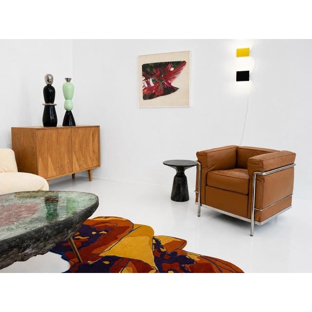 Modernist LC2 Lounge Chair in Brown Leather by Le Corbusier for Cassina, Italy, 1980 For Sale - Image 9 of 11