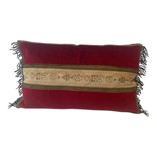 Vintage Fabric Velvet Pillow. For Sale