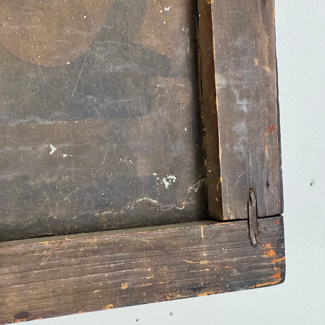 White Early 20th Century Seamstress Tin in Wood Frame Trade Sign "Dress Making Alteration Remodeling..." For Sale - Image 8 of 8