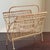1950s Bamboo & Rattan Openweave Magazine Rack W/ Iron Base For Sale - Image 18 of 18