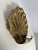 Hollywood Regency Vintage Regency Large Solid Brass Shell Candle Wall Sconce For Sale - Image 3 of 7