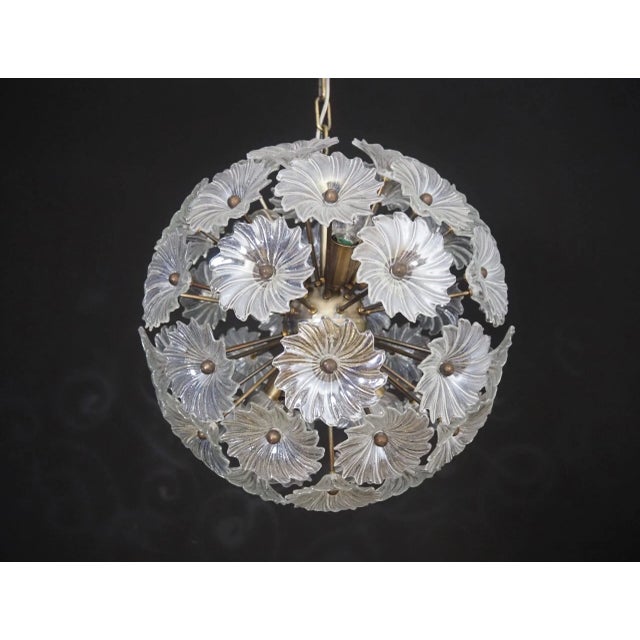 Murano Sputnik Murano Italian Chandelier 51 Daisy Crystal Glass For Sale - Image 4 of 9