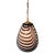 Vintage Murano Mauve Zebra Striped Art Glass Pendant Light For Sale
