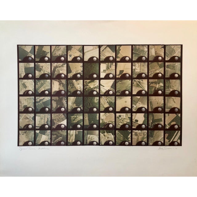 Vera Simons, 1979 Square Time Indiana, Photo Mosaic Collage Aerial Photograph, Female Aviator, 1979 For Sale
