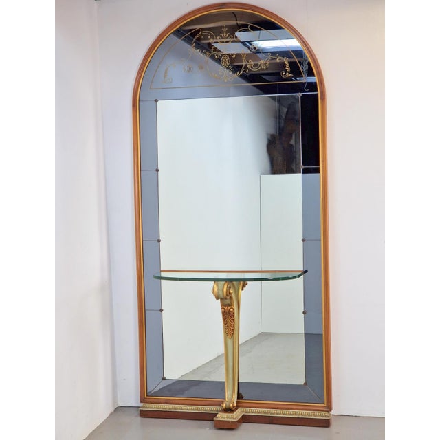 Vintage Floor Mirror with Console Table from Cristal Art, Italy, 1960s For Sale - Image 9 of 18