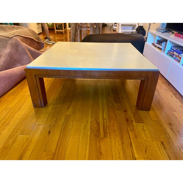 Vintage Ralph Lauren Leather Coffee Table – Modern Cherry & Cream For Sale - Image 17 of 17