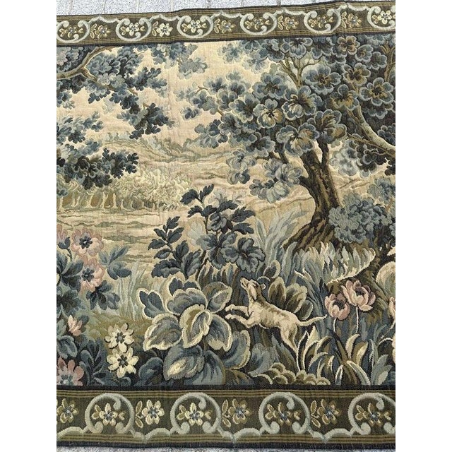Mid-Century Modern Mid-Century French Jacquard Tapestry in the style of Aubusson, 1960s For Sale - Image 3 of 18