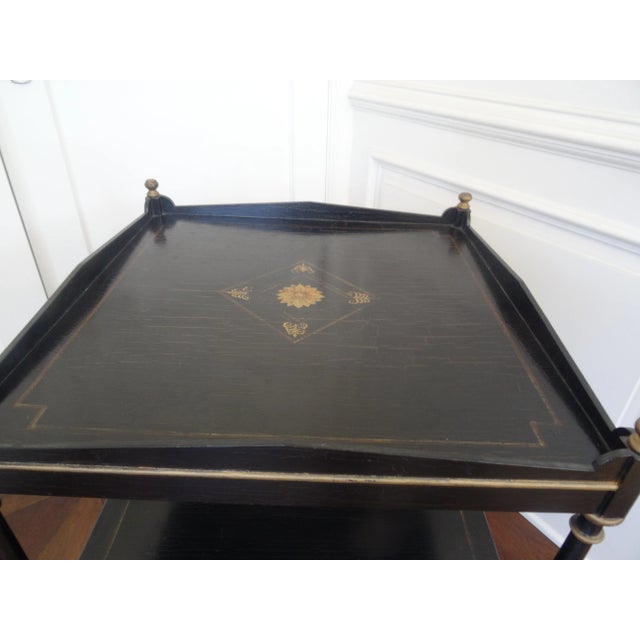 3 Tier Side Table Attributed Brunschwig & Fils For Sale In Los Angeles - Image 6 of 8