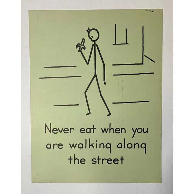 Up for sale is this vintage 2-sided classroom poster, one of several Manners and Safety posters we are currently selling....