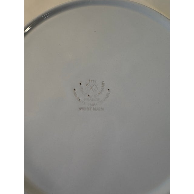 French Faience Hand Painted Oyster Plate For Sale - Image 4 of 4