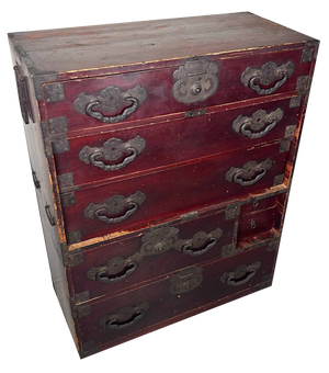 Meiji Era Tansu Drawer Chest, Japan