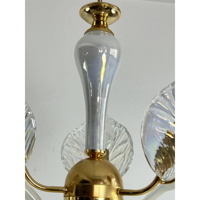 Mid-Century Hanging Light with Murano Glass Leaves, 1960s For Sale - Image 11 of 13