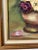 Mid-Century Modern Vintage Pink and Yellow Floral Still Life Painting by M. DeHart – Mid-Century Oil on Canvas For Sale - Image 3 of 7