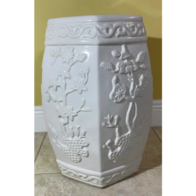 Vintage Six Sides Chinese Garden Stool For Sale - Image 12 of 12