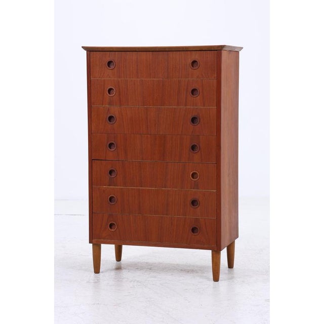 Mid-Century Danish Teak Chest of Drawers, 1960s-1970s For Sale - Image 4 of 11