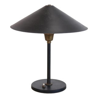 Vintage Danish Black Table Lamp, 1950s For Sale