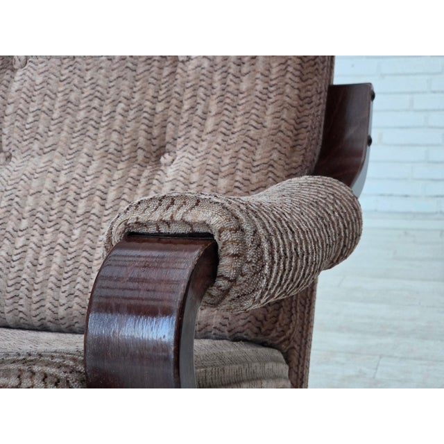 Vintage Danish Lounge Chair in Light Brown Furniture Corduroy, 1970s For Sale - Image 17 of 18
