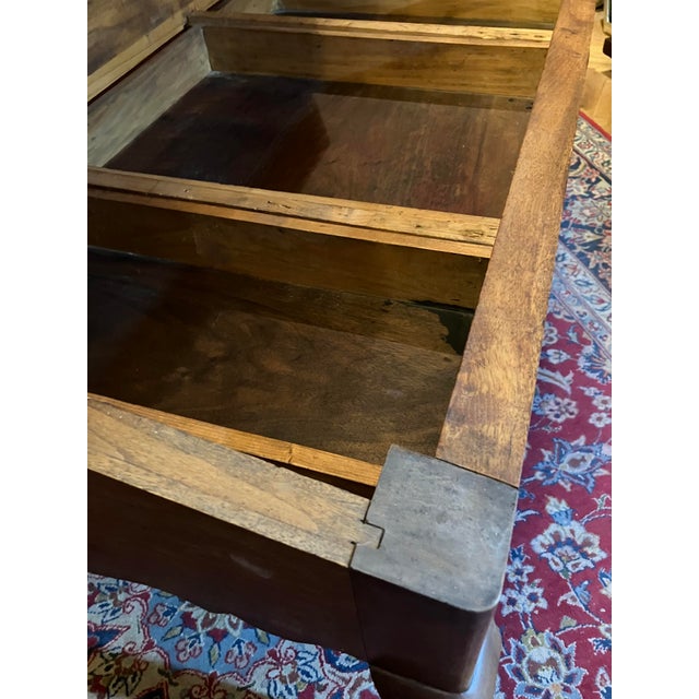 Antique French Writing Desk in Oak with Cabriole Legs, 1800s For Sale - Image 6 of 15