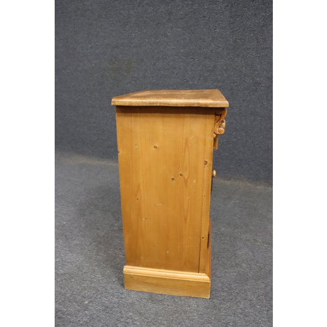 Antique Scandinavian Pine One Drawer Cabinet Nightstand For Sale - Image 9 of 12