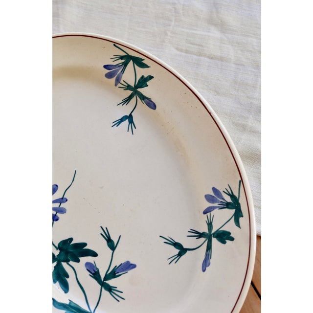 1970s Vintage Oval Serving Platter in Ironstone from Longchamp, 1970s For Sale - Image 5 of 7