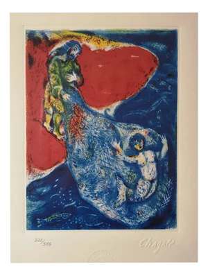 Marc Chagall, Arabian Nights: Abdullah Seeing a Human Creature Captured, 1985, Lithograph
