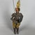 Sicilian Puppet Marionettes in Brass and Wood by Francesco Montoro, 20th Century, Set of 2 For Sale - Image 3 of 12
