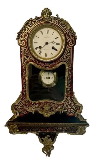 Antique French Boulle Bracket Clock with Original Bracket, 1860