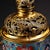 Vintage Chinese Gilt‑Brass Cloisonné Enamel Incense Burner, Dragon Ears Elephant Feet Censer For Sale In Los Angeles - Image 6 of 10