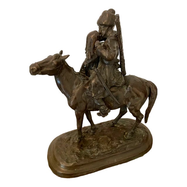 Victorian Bronze Figure of Cossack on Horseback, 1880s For Sale