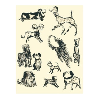 The City Dogs II Original Contemporary Watercolor by Pauline De Roussy De Sales For Sale