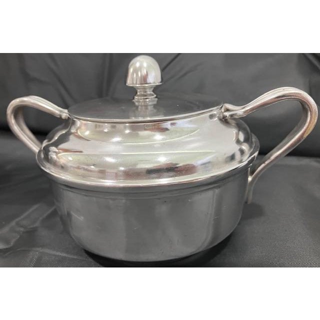 Rare World War II United States Navy Reed & Barton Silver-Plated Wardroom Officers' Mess Service Set - Set of 3 1943-1945 For Sale - Image 6 of 10