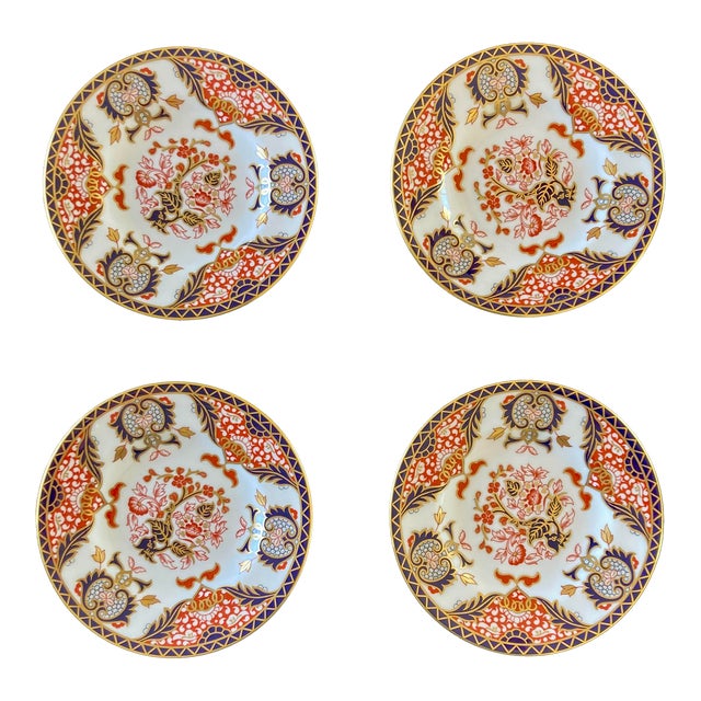 Set of 4 Bread and Butter Plates "Derby Japan" by Royal Crown Derby For Sale