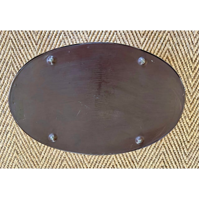 Mid 20th Century Vintage Marbleized Cachepot With Lion Accents For Sale - Image 5 of 7