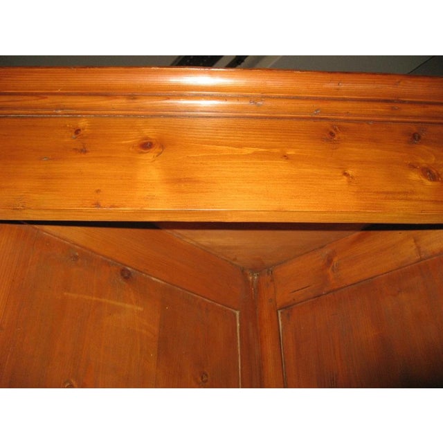 Antique Corner Cabinet in Fir, 1890s For Sale - Image 11 of 18