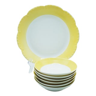 French Porcelain Fruit Compote Service by Haviland, 1950s, Set of 7 For Sale