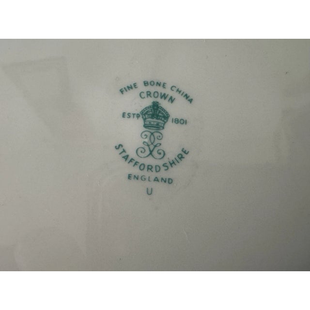 Vintage Crown Staffordshire Fine Bone China England Cup & Plates Green Ivy - Set pf 8 For Sale - Image 17 of 17